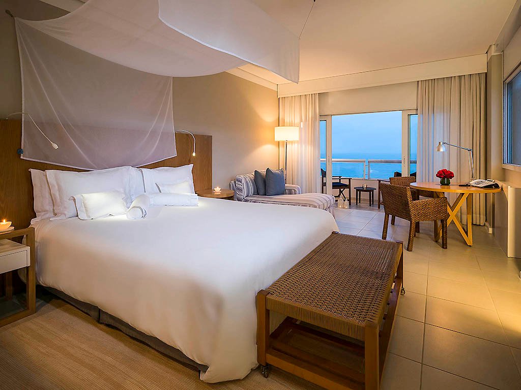 Quarto Superior 01 cama de casal, Varanda, Vista para Mar e/ou Piscina, WIFI cortesia.